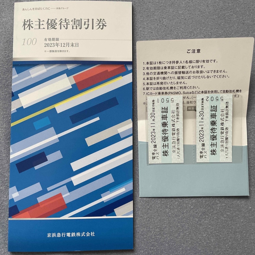 〔匿名配送〕京浜急行 株主優待乗車証 23枚