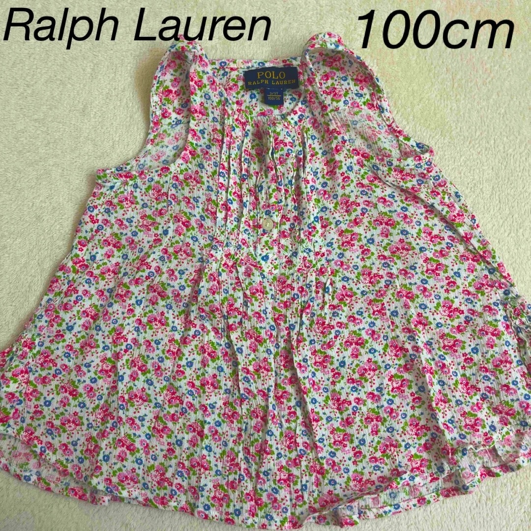 Ralph Lauren(ラルフローレン)のRalph Lauren 小花柄 ノースリーブトップス キッズ/ベビー/マタニティのキッズ服女の子用(90cm~)(Tシャツ/カットソー)の商品写真