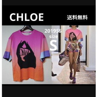 クロエ(Chloe)の定価11万円位 CHLOE 19SS グラデーションプリント Tシャツ Sサイズ(Tシャツ(半袖/袖なし))