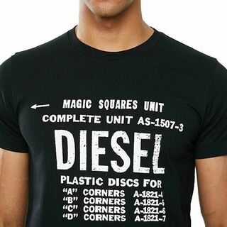 ディーゼル(DIESEL)のM/新品 DIESEL ディーゼル ロゴ Tシャツ カットソー ブラック(Tシャツ/カットソー(半袖/袖なし))