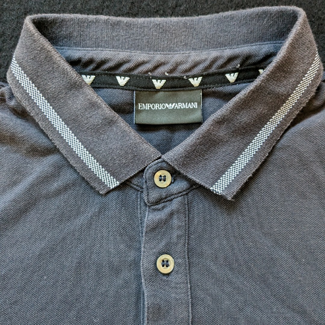 Emporio Armani(エンポリオアルマーニ)のエンポリオアルマーニ 半袖ポロシャツ　3XL　黒色　EMPORIO ARMANI メンズのトップス(ポロシャツ)の商品写真