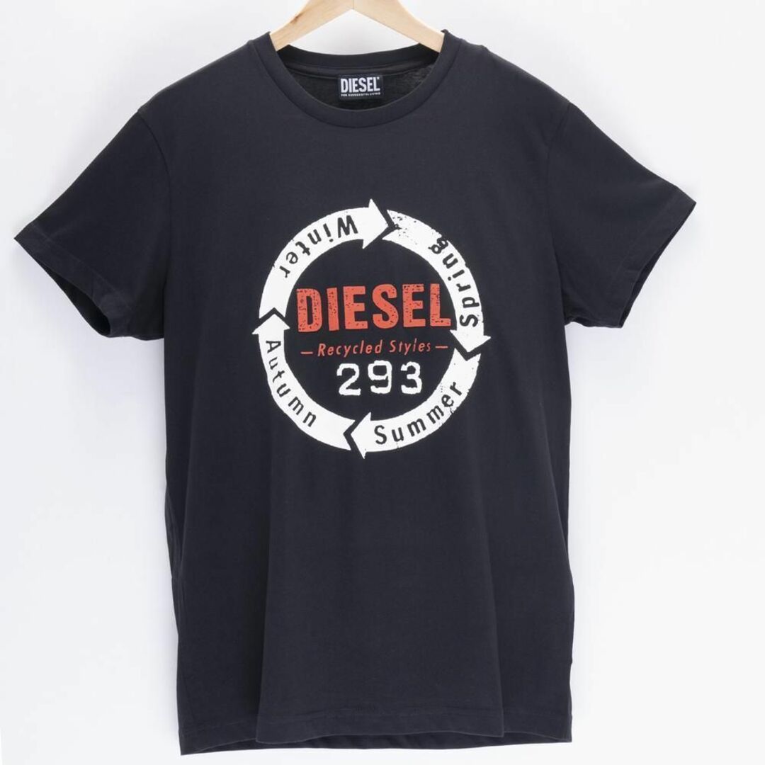 L/新品 DIESEL ディーゼル ロゴ Tシャツ カットソー 黒 新品 DIESEL ディーゼル カットソー