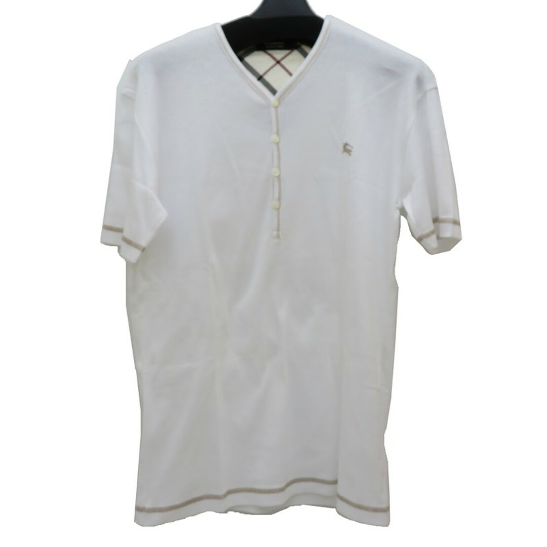 BURBERRY BLACK LABEL(バーバリーブラックレーベル)のバーバリーブラックレーベル カットソー チェック ロゴ刺繍 メンズのトップス(Tシャツ/カットソー(七分/長袖))の商品写真