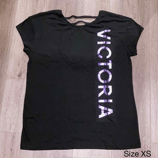 ヴィクトリアズシークレット(Victoria's Secret)のバックストラップTシャツ♡ブラック(Tシャツ(半袖/袖なし))