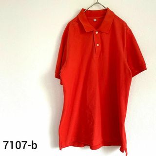 ユニクロ(UNIQLO)の【ユニクロ】半袖ポロシャツ メンズトップス 赤 夏服 7107(ポロシャツ)