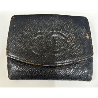 シャネル(CHANEL)のCHANEL キャビアスキン 二つ折財布 ダブルホック(財布)