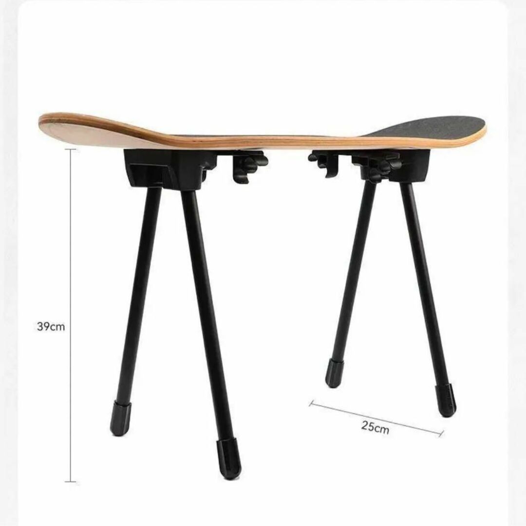 スケートボードサイドテーブル　チェア　DIY　脚のみ   インテリア　キャンプ インテリア/住まい/日用品の机/テーブル(バーテーブル/カウンターテーブル)の商品写真