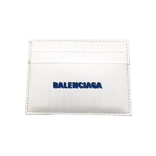 バレンシアガ(Balenciaga)の　バレンシアガ BALENCIAGA ロゴカードケース 594309 ホワイト レザー ユニセックス カードケース(名刺入れ/定期入れ)