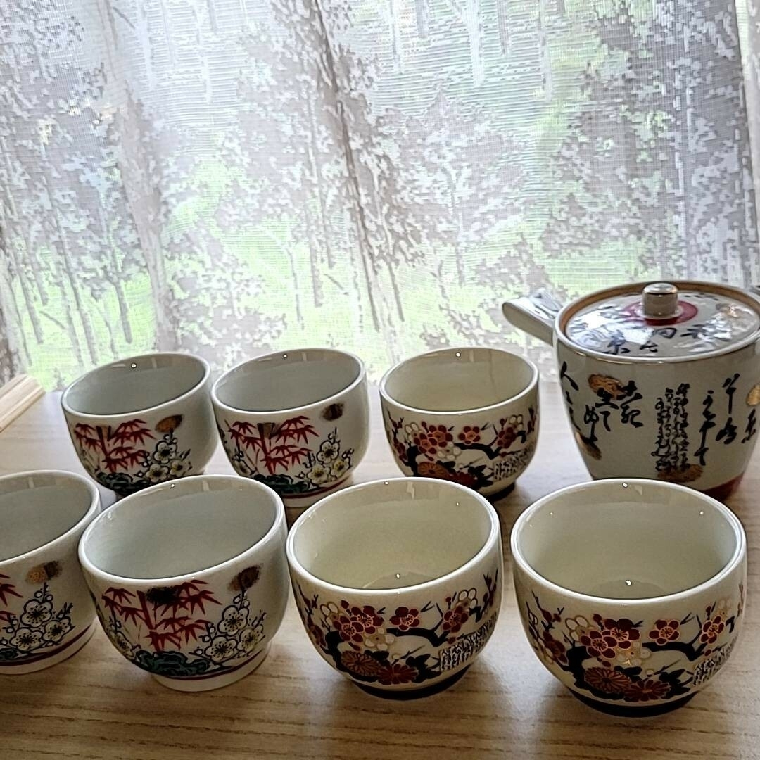 湯呑み茶碗 急須 8点セット まとめ売り 湯飲み 横手型 茶器 煎茶碗