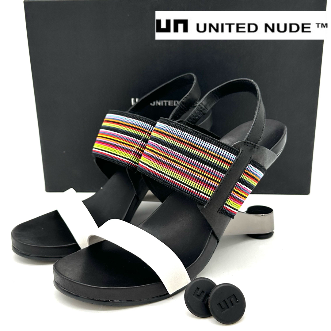 美品〉UNITED NUDE ユナイテッドヌード【22.5cm】ヒールサンダル 24