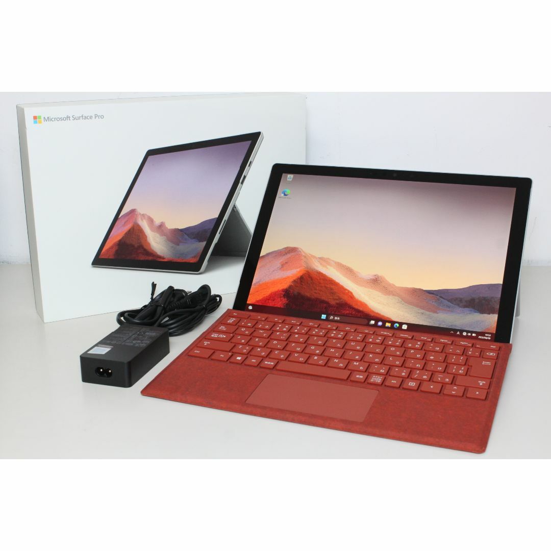 【美品】Surface Pro7 (純正タイプカバー、純正マウス、非純正ペン付)