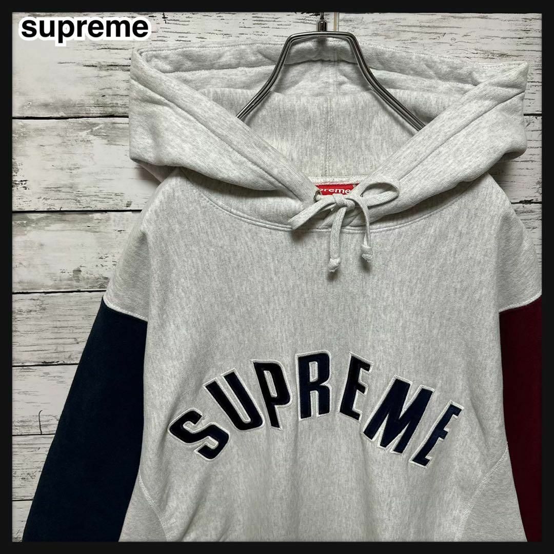 希少XL supreme arc logo hooded sweat shirt