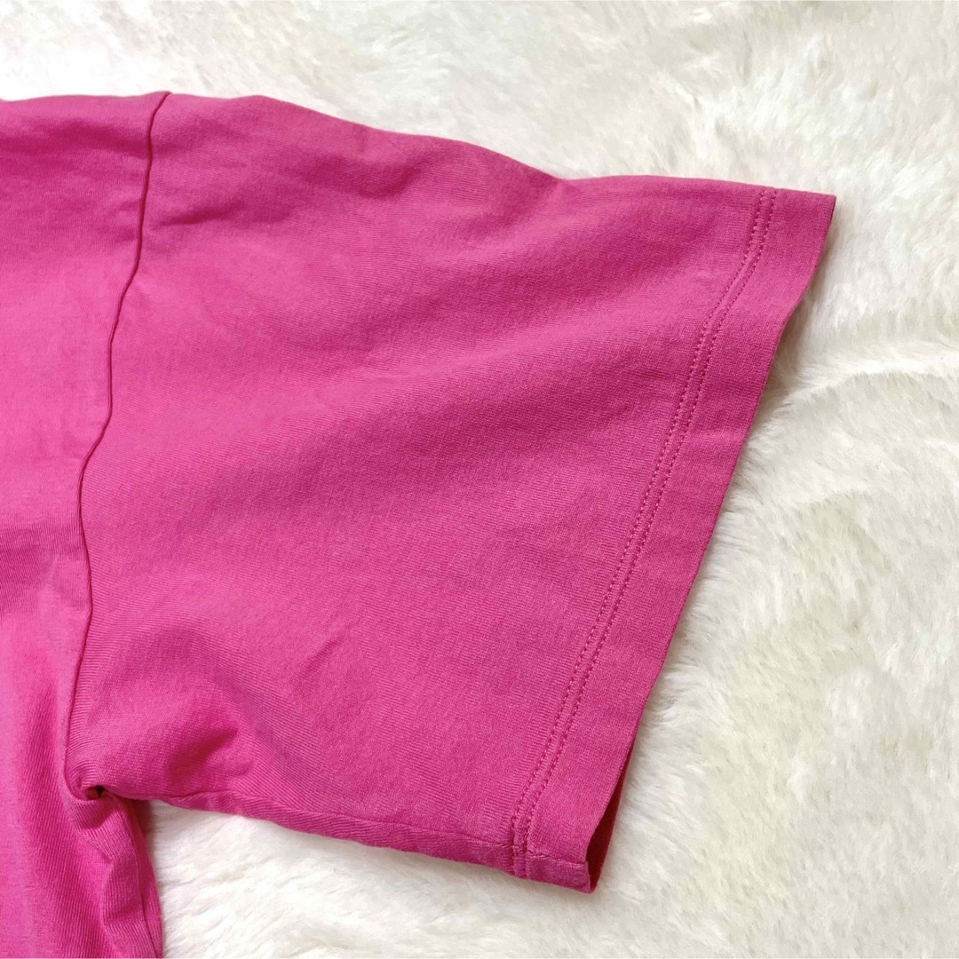 人気 CELINE セリーヌ 21SS ルーズ ロゴ プリント Tシャツ ピンク