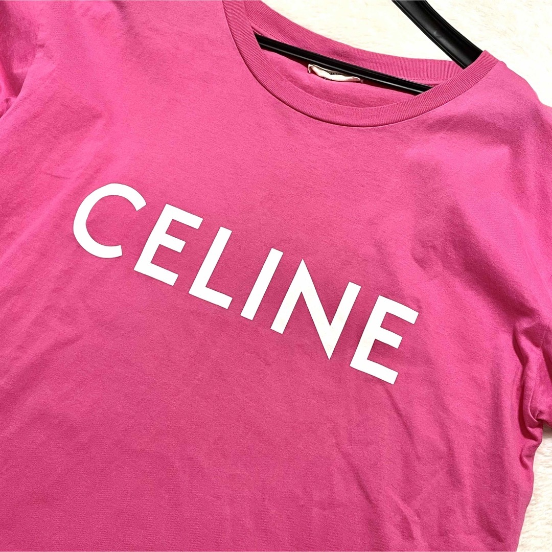 ②CELINE セリーヌ　ルーズTシャツ  S ピンク