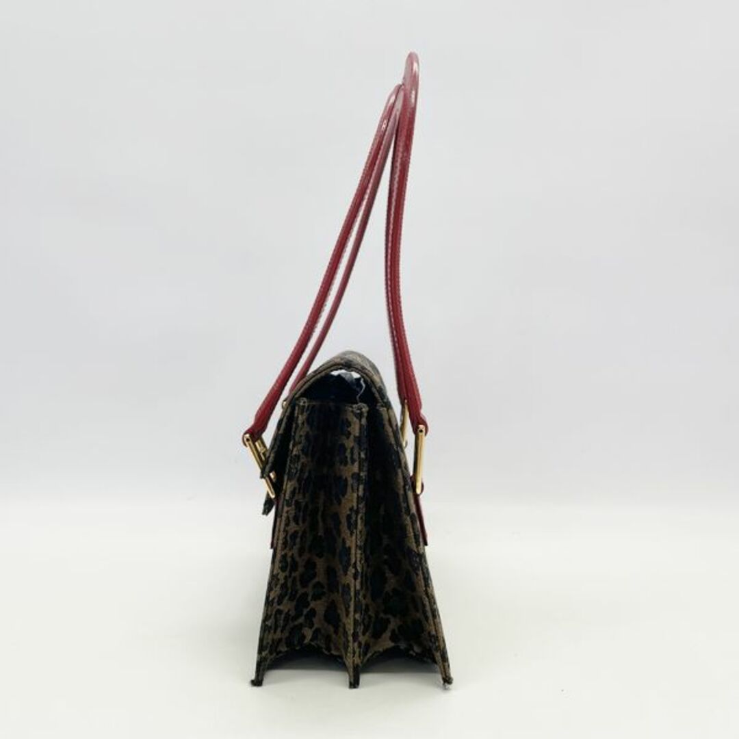 FENDI FF金具 レオパード スクエア ヴィンテージ ハンドバッグ | www