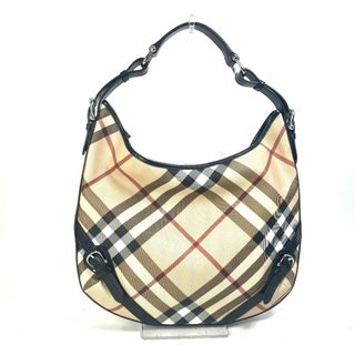 バーバリー(BURBERRY)のバーバリー BURBERRY チェック ハンドバッグ 肩掛け ショルダーバッグ PVC/レザー ベージュ(ショルダーバッグ)