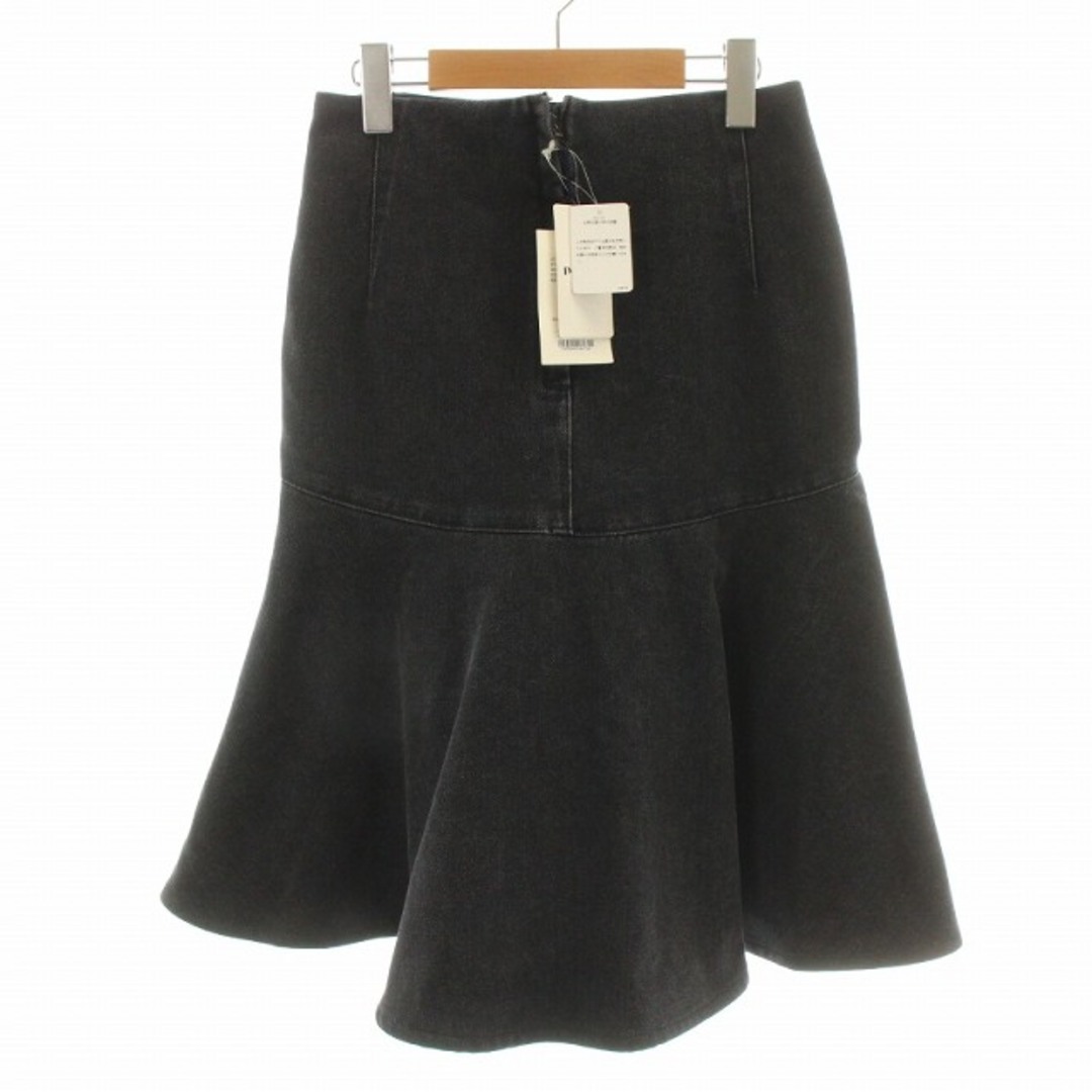 MADISONBLUE(マディソンブルー)のマディソンブルー フレアスカート ひざ丈 デニム マーメイド XS 黒 レディースのスカート(ひざ丈スカート)の商品写真
