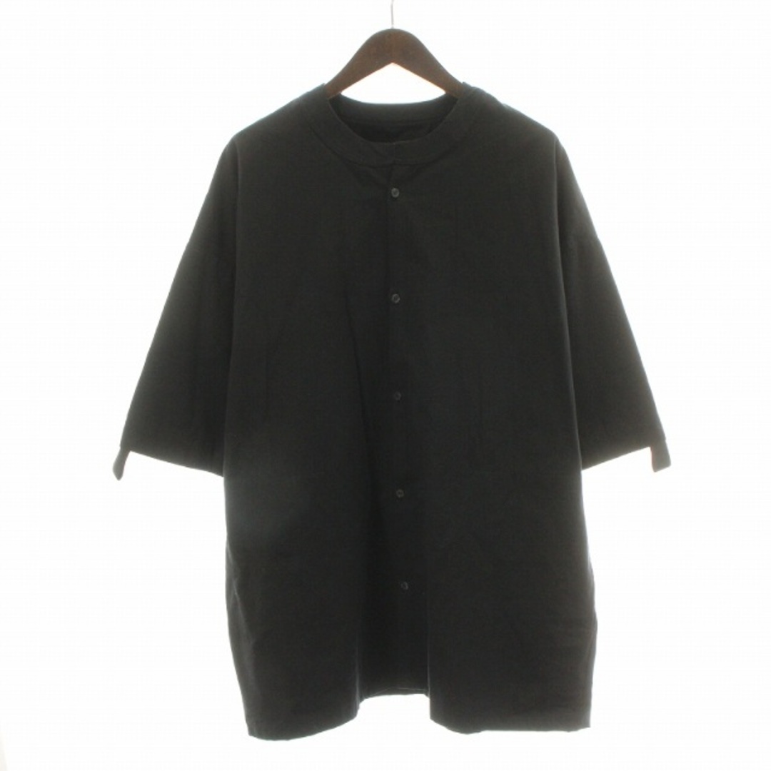 A.F HOMME ARTEFACT シャツ カジュアルシャツ 半袖 3 L 黒