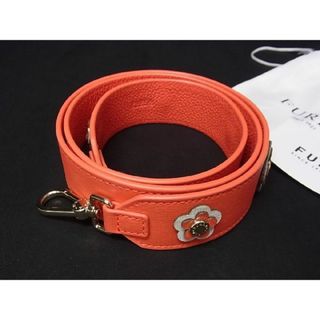 フルラ(Furla)の■新品同様■ FURLA フルラ レザー フラワー 花 バッグ用 ショルダーストラップ 肩掛け レディース コーラルオレンジ系 AE0402ｱZ(その他)