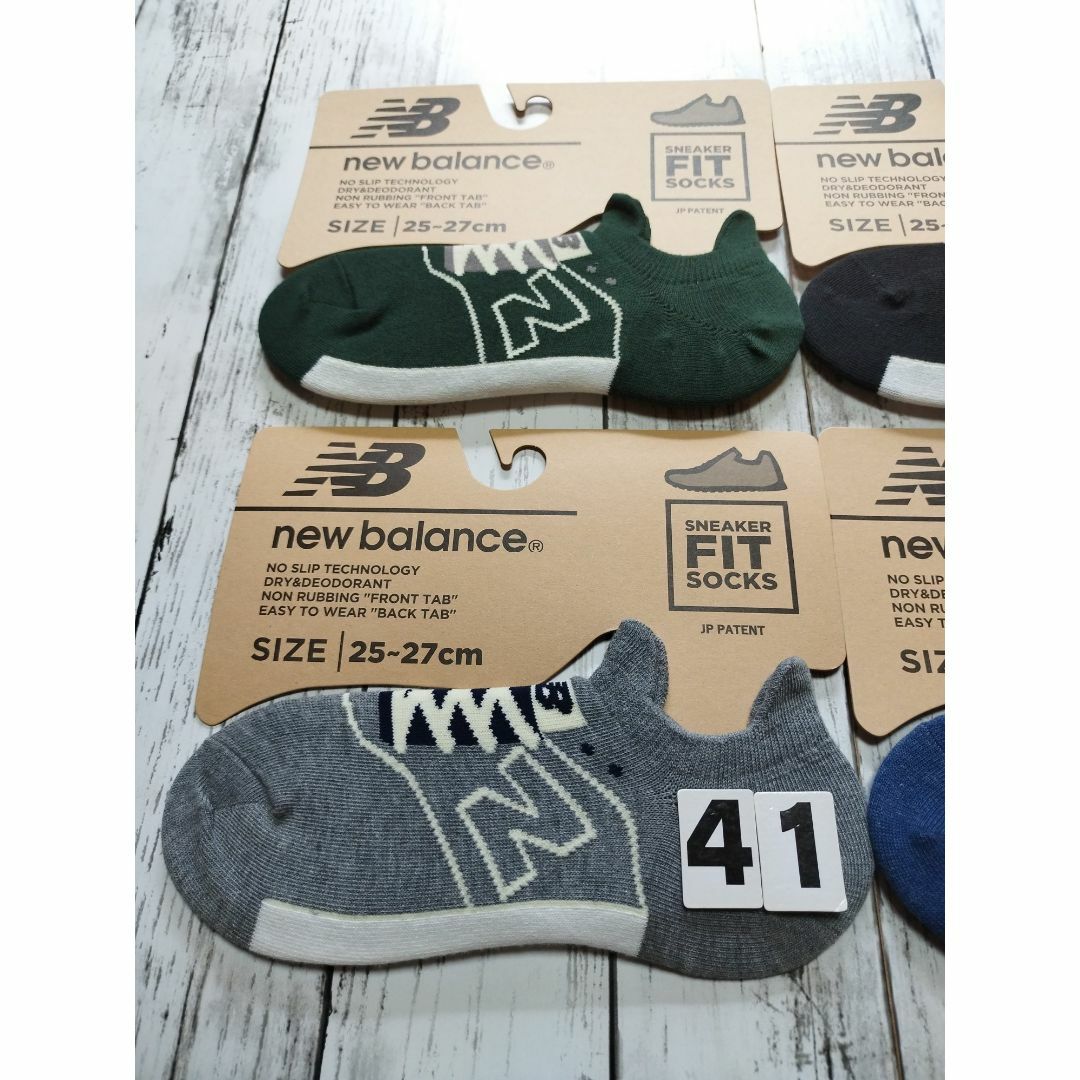 New Balance(ニューバランス)の(41)２０２３年度秋冬モデル　４色４足組　ニューバランスFITソックス　メンズ メンズのレッグウェア(ソックス)の商品写真