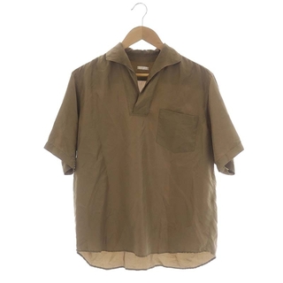 コモリ(COMOLI)のコモリ COMOLI スキッパーシャツ プルオーバー 半袖 シルク 1 カーキ(シャツ)