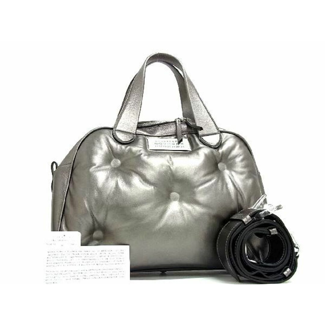 ■極美品■ Maison Margiela メゾンマルジェラ グラムスラム レザー 2WAY ハンドバッグ ショルダー 肩掛け グレー系 AK4924