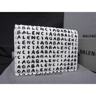 バレンシアガ(Balenciaga)の■新品■未使用■ BALENCIAGA バレンシアガ ペーパーミニ レザー 三つ折り 財布 小銭入れ メンズ レディース ホワイト系 AD0172fz(財布)