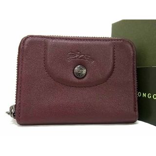 ロンシャン(LONGCHAMP)の■新品■未使用■ LONGCHAMP ロンシャン レザー カードケース カード入れ 名刺入れ メンズ レディース ボルドー系 BE1323 (パスケース/IDカードホルダー)