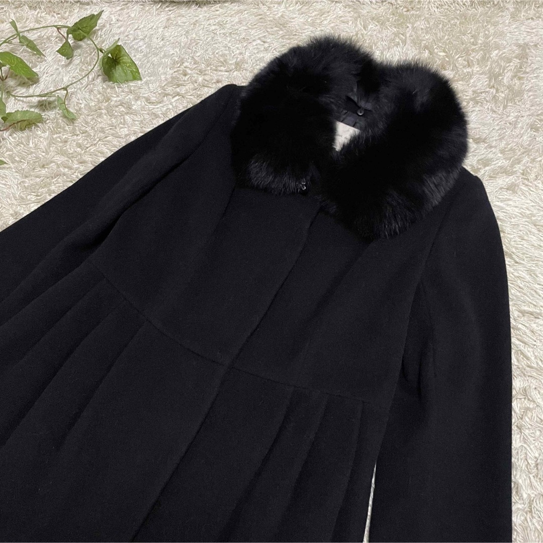 ✨美品✨デビュードフィオレ ロングコート アンゴラ フォックスファー-