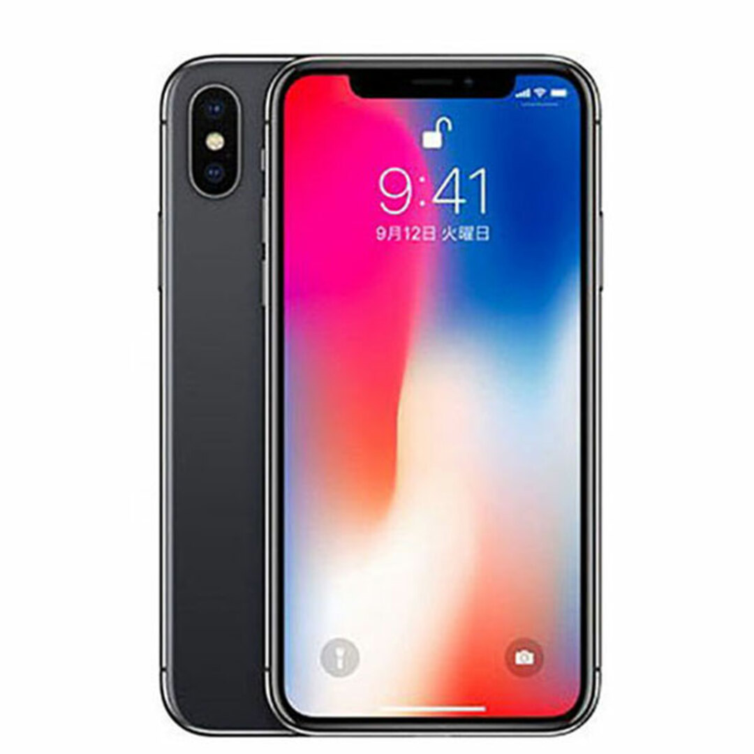 国産セール iPhone - □SIMフリーiPhoneX 64GB グレー バッテリー90