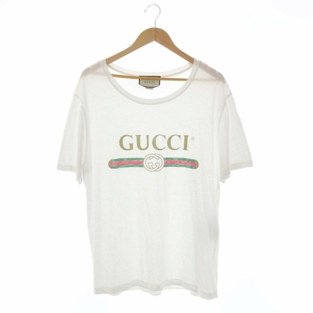 Gucci - グッチ ヴィンテージロゴTシャツ カットソー 半袖 M 白 マルチ