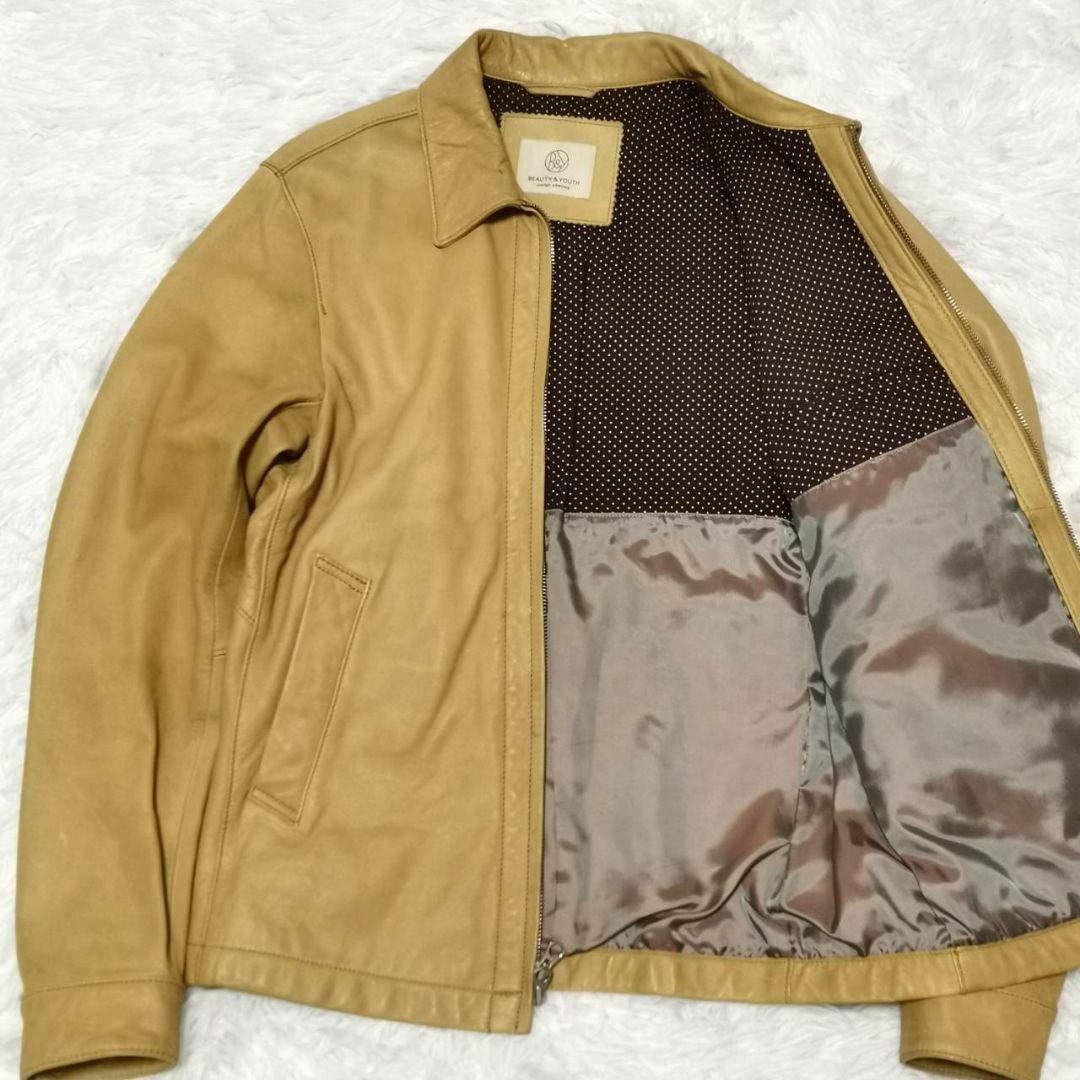 美品 ユナイテッドアローズ 希少カラー シングルライダース 山羊革