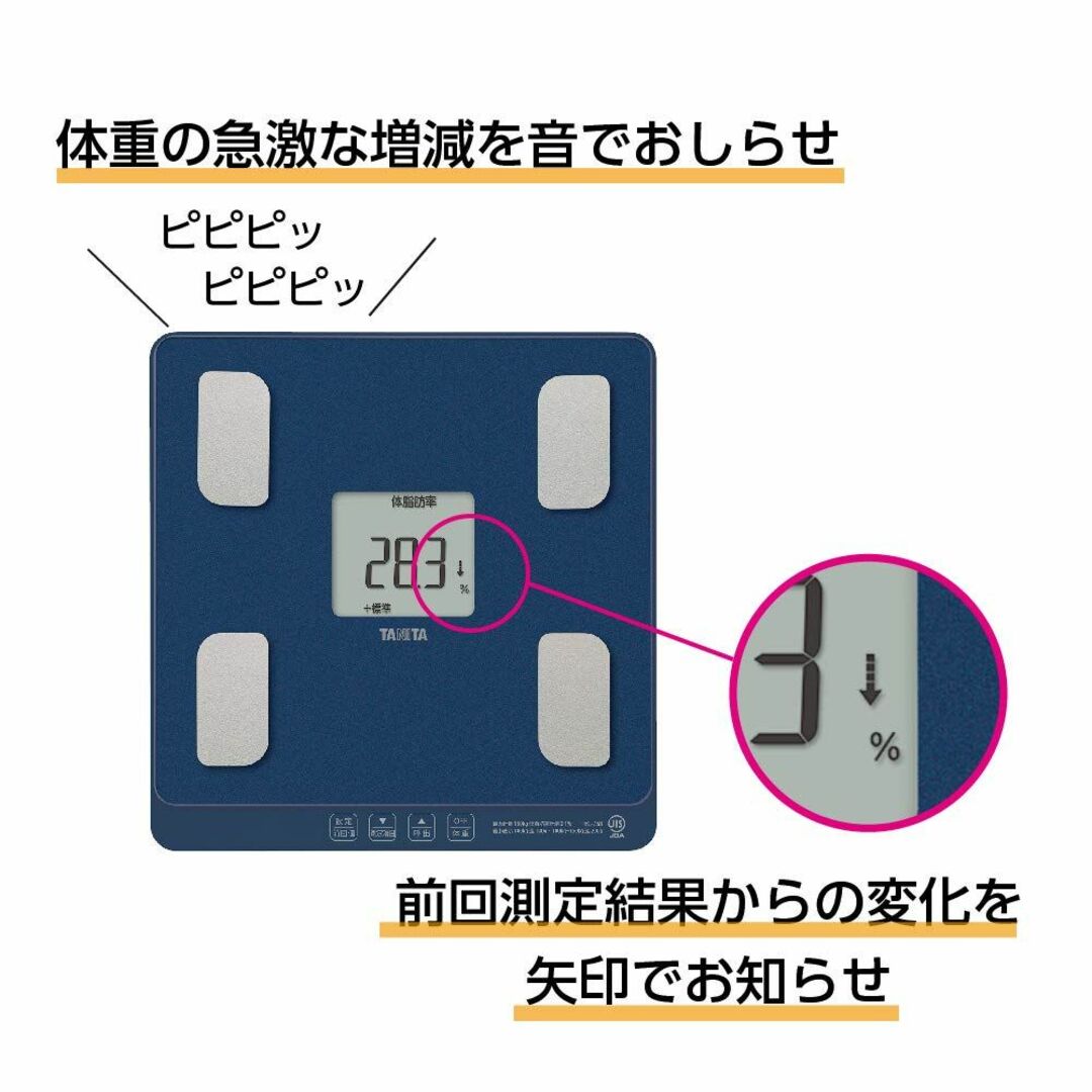 タニタ 体重 体組成計 継続測定応援機能 自動認識 ブルー BC-758-BL