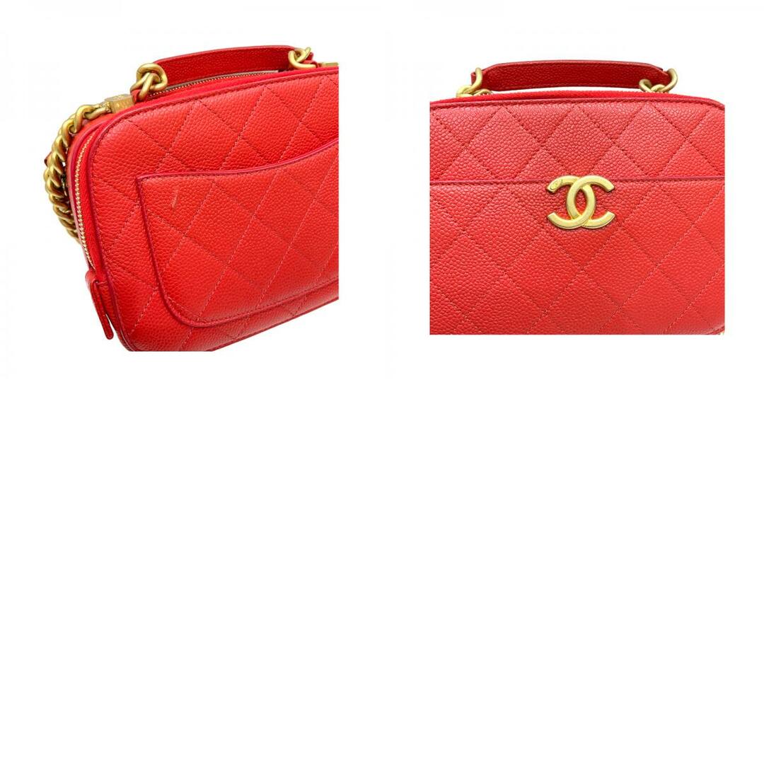 CHANEL(シャネル)の　シャネル CHANEL マトラッセ 2wayチェーンショルダーバッグ レッド マットゴールド金具 キャビアスキン レディース ハンドバッグ レディースのバッグ(ハンドバッグ)の商品写真