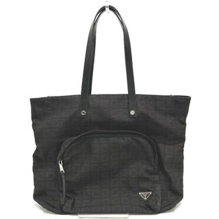 プラダ(PRADA)のプラダ PRADA VA0877 トライアングルロゴ カバン トートバッグ PVC/レザー ブラック(ビジネスバッグ)