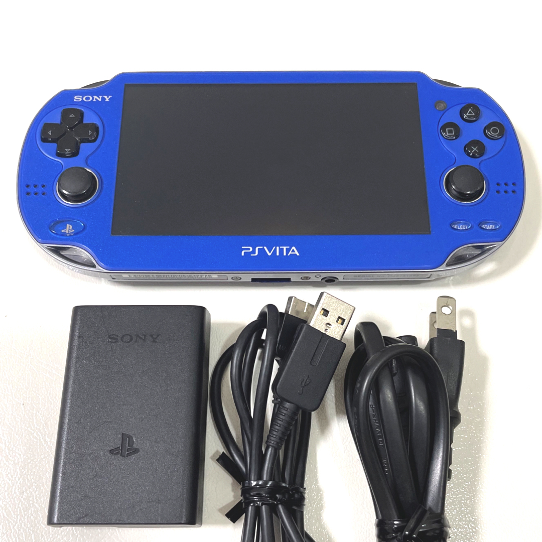 【動作OK＋メモカ】PSvita 1000番 サファイアブルー