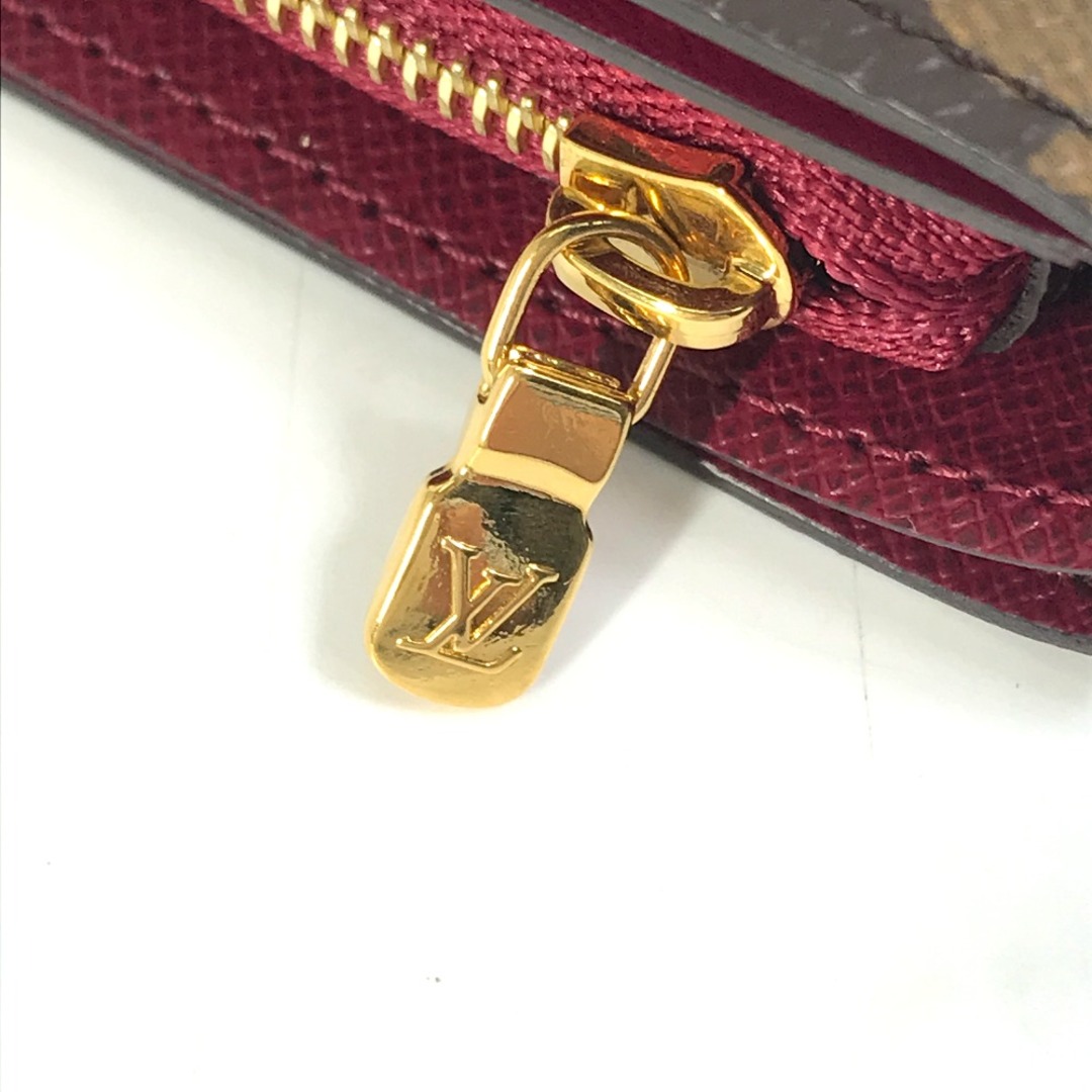 ルイヴィトン LOUIS VUITTON ポルトフォイユ ジュリエット M69433 モノグラム ウォレットケース 2つ折り財布 モノグラムキャンバス ブラウン×ワインレッド