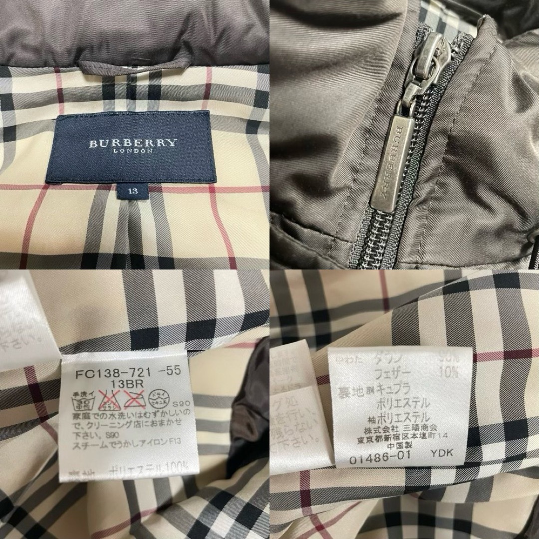 BURBERRY(バーバリー)の【大きいサイズ】バーバリー フード収納式ダウンジャケット 裏地ノバチェック 13 レディースのジャケット/アウター(ダウンジャケット)の商品写真