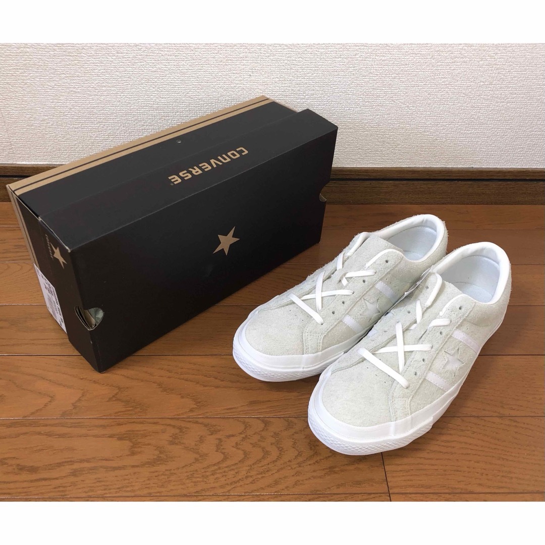 28cm 新品 CONVERSE STAR&BARS SUEDE ホワイト 白