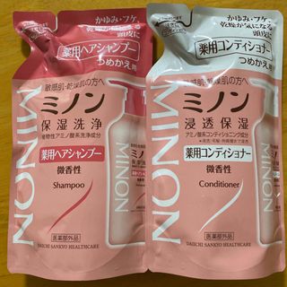 ミノン(MINON)のミノン 薬用ヘアシャンプー  コンディショナー詰め替え 380ml 2個 (シャンプー/コンディショナーセット)