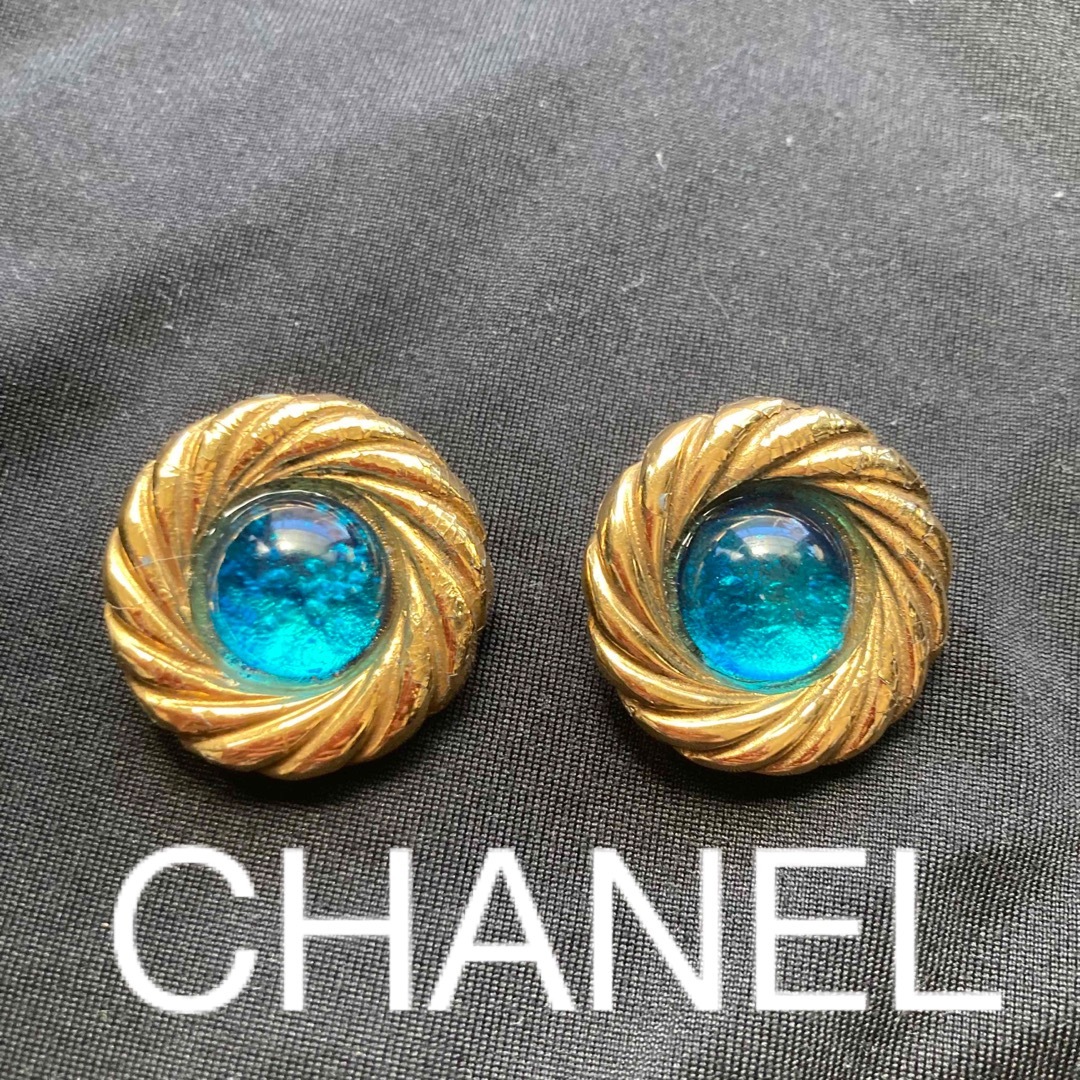 シャネル　CHANEL 木製　イヤリング　ヴィンテージイヤリングヴィンテージイヤリング