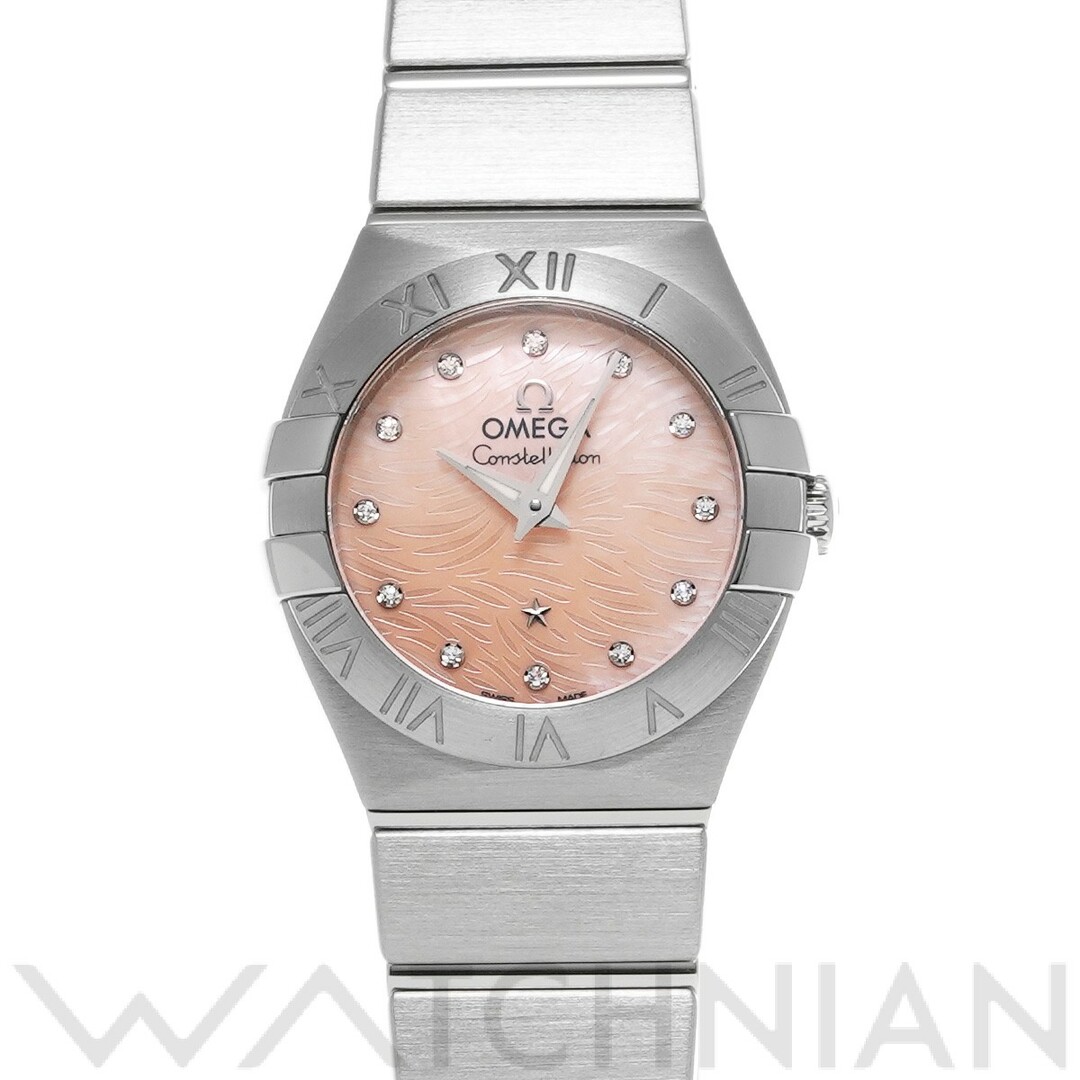 OMEGA(オメガ)の中古 オメガ OMEGA 123.10.24.60.57.002 ピンクシェル /ダイヤモンド レディース 腕時計 レディースのファッション小物(腕時計)の商品写真