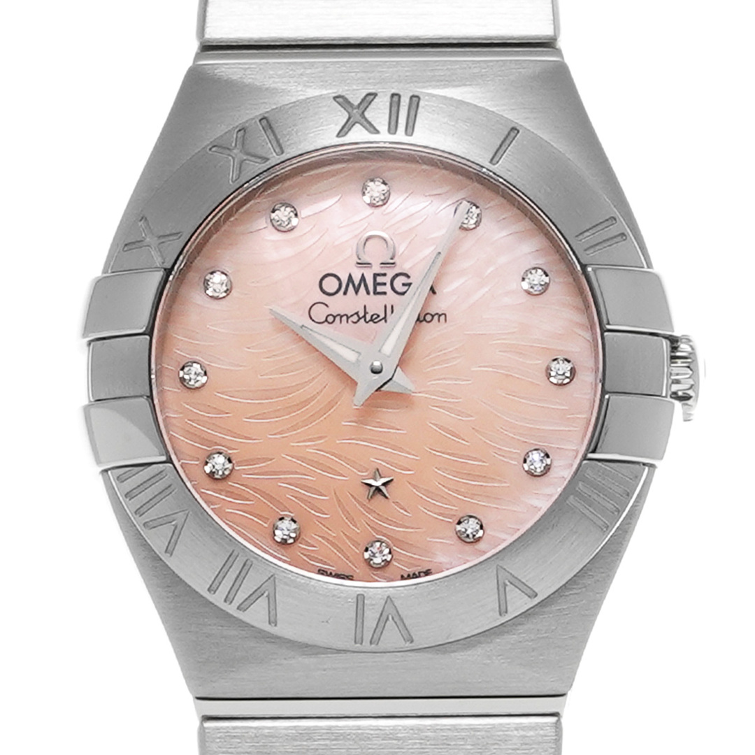 OMEGA(オメガ)の中古 オメガ OMEGA 123.10.24.60.57.002 ピンクシェル /ダイヤモンド レディース 腕時計 レディースのファッション小物(腕時計)の商品写真