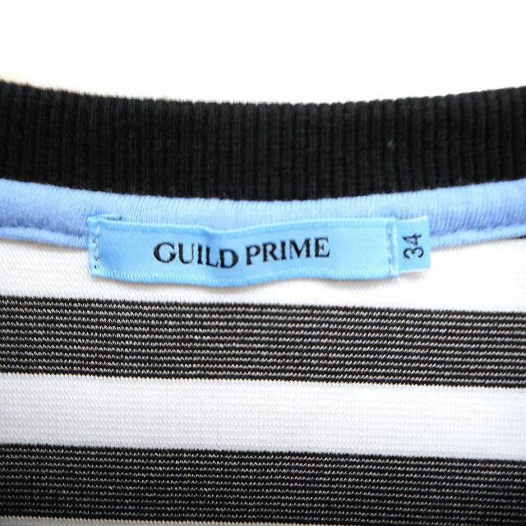 GUILD PRIME(ギルドプライム)のギルドプライム GUILD PRIME ボーダー カットソー Tシャツ 七分袖 レディースのトップス(その他)の商品写真