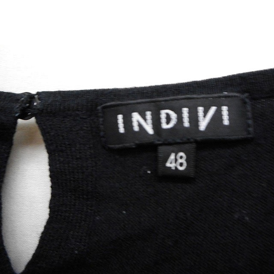INDIVI(インディヴィ)のインディヴィ INDIVI 半袖 ニット セーター ボートネック カシミヤ混 レディースのトップス(ニット/セーター)の商品写真