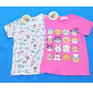 アンパンマン(アンパンマン)の新品　95cm　アンパンマン　それいけ！半袖Tシャツ2枚セット　w×16p(Tシャツ/カットソー)