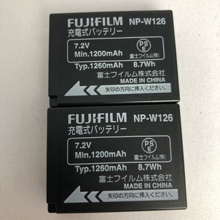 フジフイルム(富士フイルム)のNP-W126  富士フイルム Fujifilm 2個 純正品 中古美品(バッテリー/充電器)