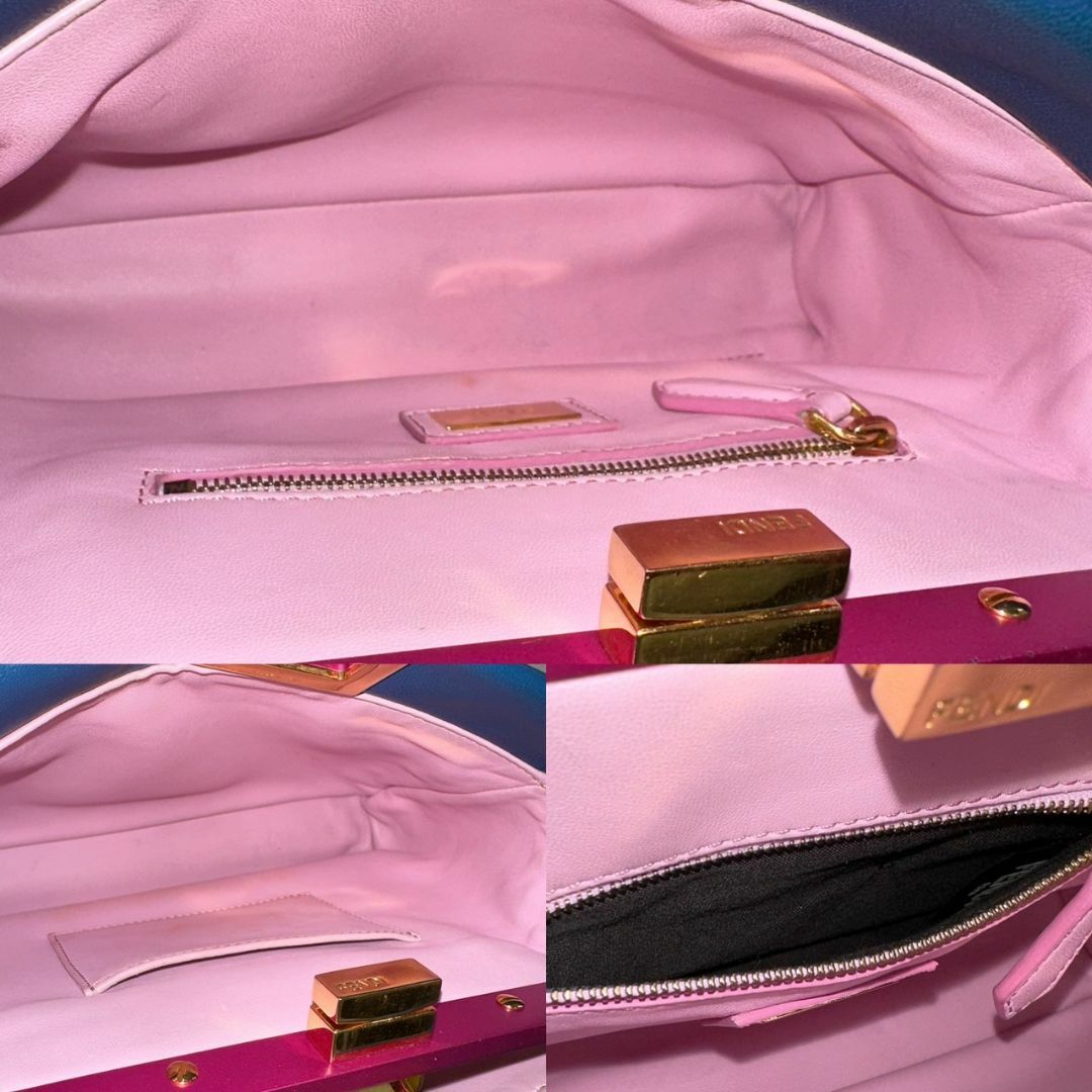 FENDI - 美品☆ フェンディ ミニ ピーカブー 青 2way FENDI - 美品☆ フェンディ ミニ ピーカブー 青 2way