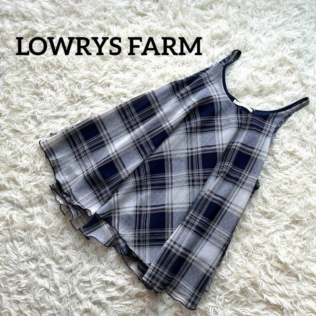 LOWRYS FARM(ローリーズファーム)のLOWRYS FARM ローリーズファーム　キャミソール　トップス　チェック レディースのトップス(キャミソール)の商品写真