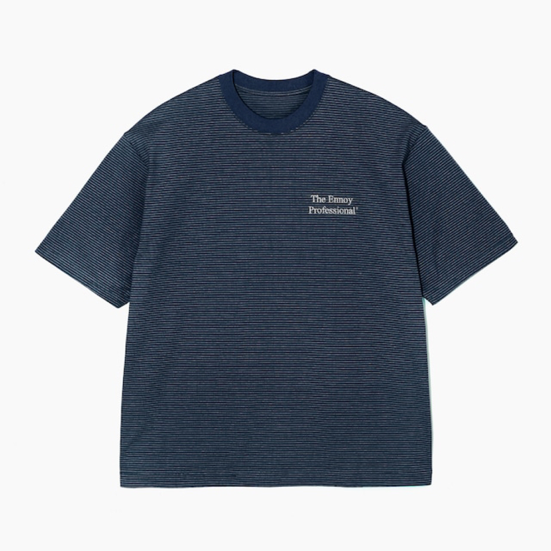 S/S Boder T-Shirt (NAVY × WHITE) XLXL